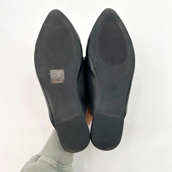 Dream Pairs Black Pointed-Toe Horsebit Flat Mules Women's 9 - Picture 5 of 6
